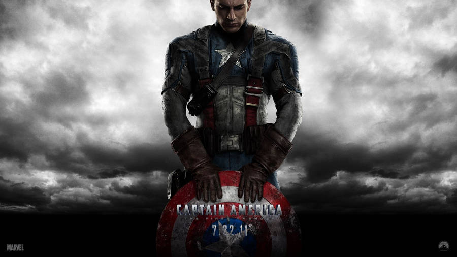 Avenger Captain America Cloudy Sky Wallpaper