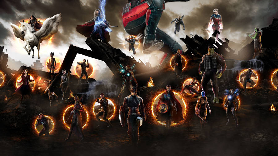Avengers Unite In 4k Definition Wallpaper