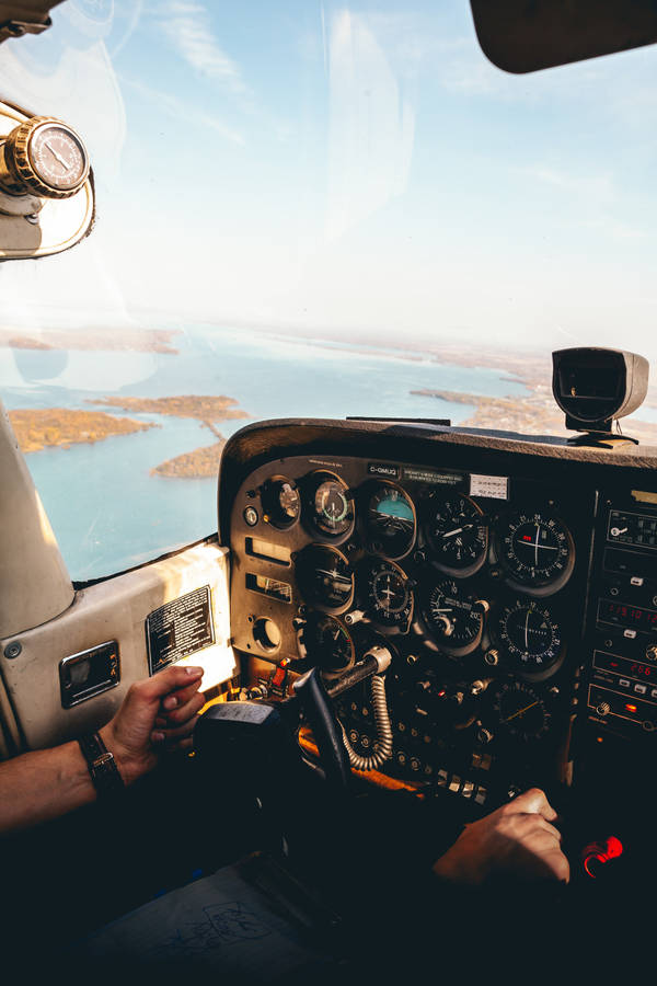 Aviation Airplane Controls And Window Wallpaper