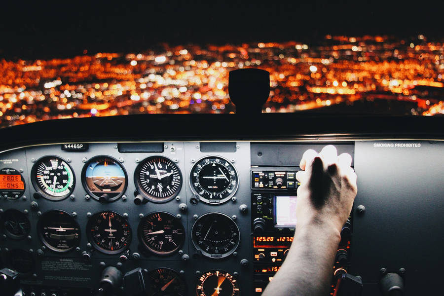 Aviation Cockpit Window View Wallpaper