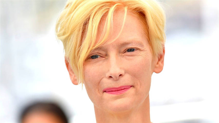 Award-winning British Actress, Tilda Swinton In A Candid Portrait Wallpaper