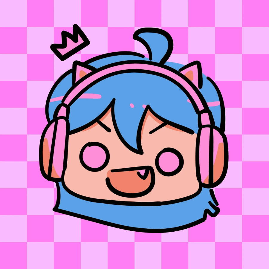 Awesome Cartoony Girl Gamer Logo Wallpaper