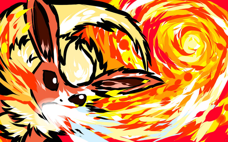 Awesome Flareon Pokemon Fan Art Wallpaper