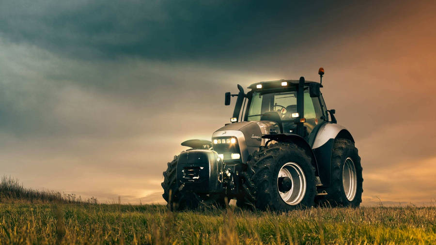 Awesome Gray Lamborghini Tractor Wallpaper