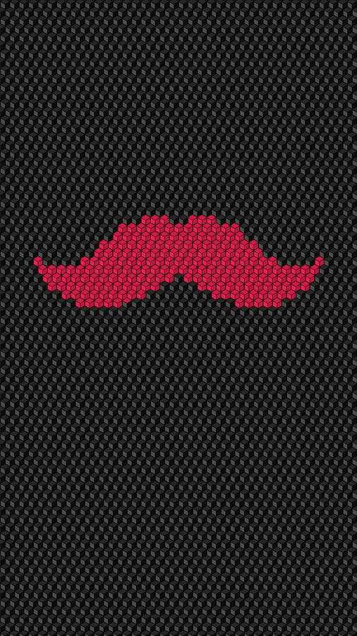 Awesome Phone Red Mustache Wallpaper