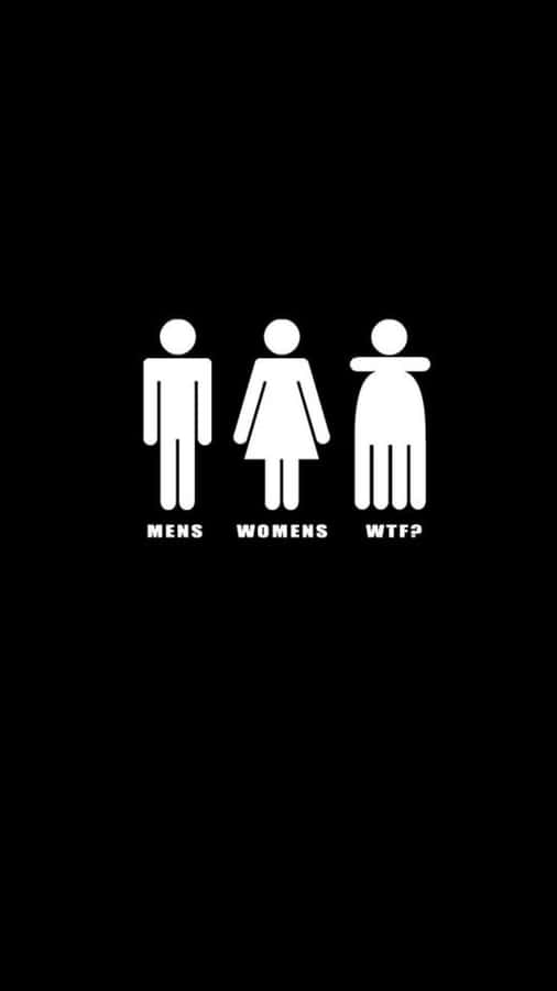 Awkward Bathroom Gender Signs Wallpaper