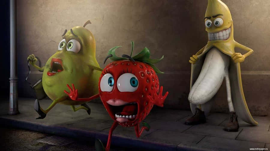 Awkward Situation Between Fruits Wallpaper