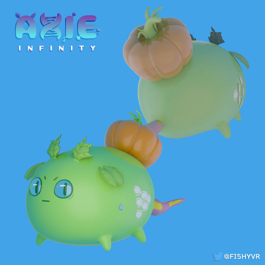 Axie Infinity 3d Plant Pumpkin Wallpaper