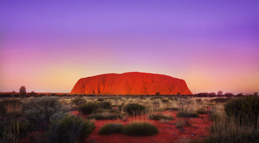 Ayers Rock Beautiful Sunset Wallpaper