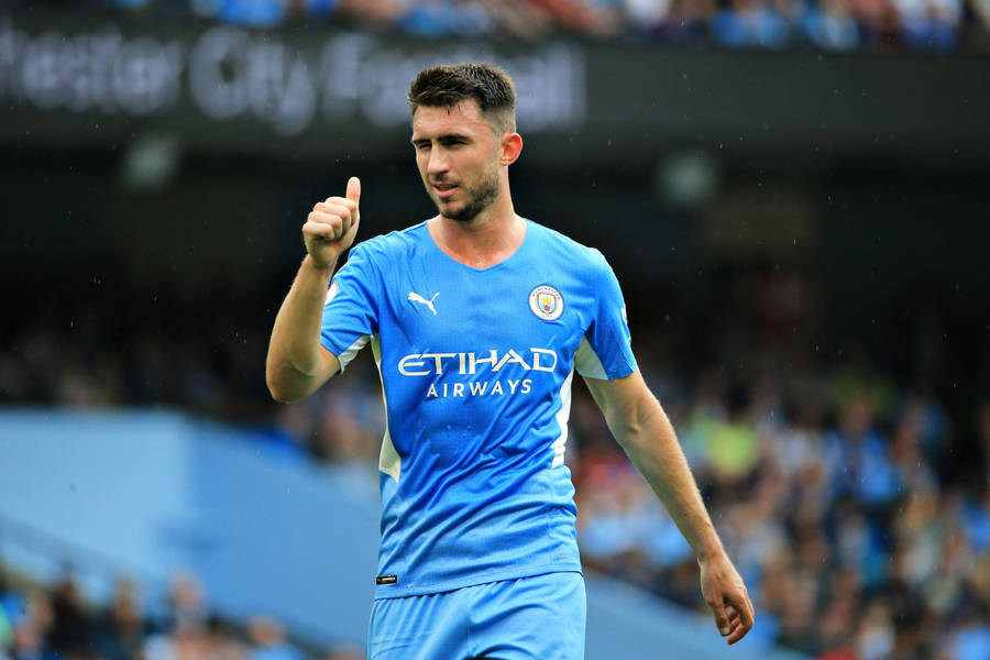 Aymeric Laporte Doing Thumbs Up Wallpaper