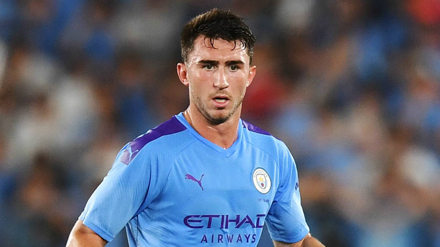 Aymeric Laporte Sporting A Blue Jersey Wallpaper