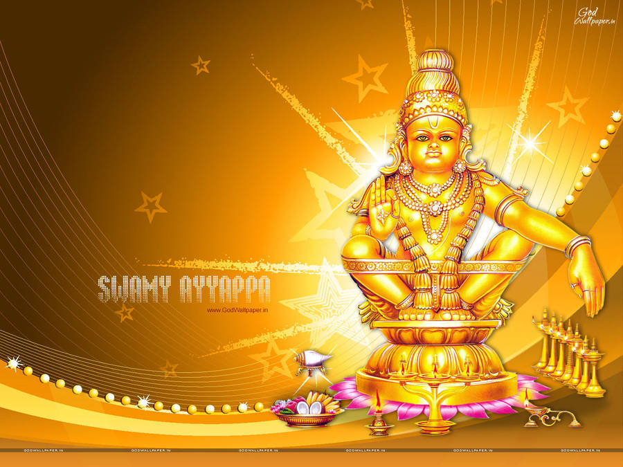 Ayyappan Gold Star God Wallpaper