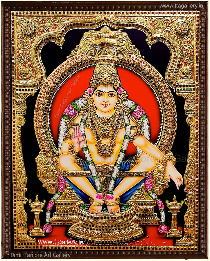 Ayyappan Intricate Art Wallpaper