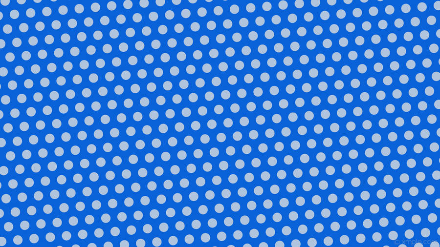 Azure Blue With Gray Polka Dots Wallpaper