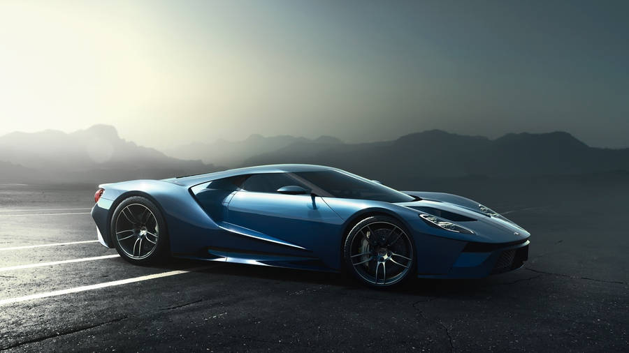 Azure Ford Gt Sports Car Wallpaper