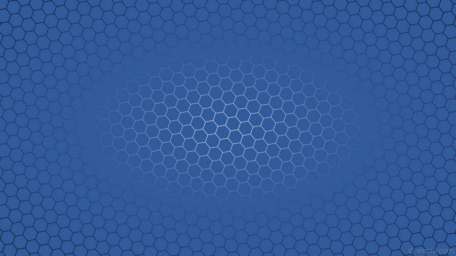 Azure Hexagon With Glowing Oval Shape Wallpaper