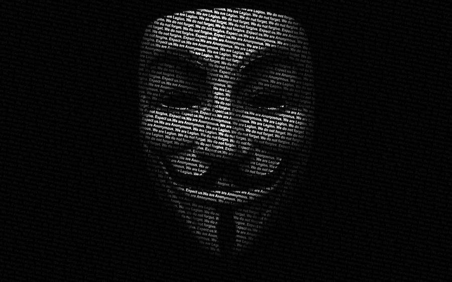 B&w Fawkes Mask Hacker 3d Wallpaper