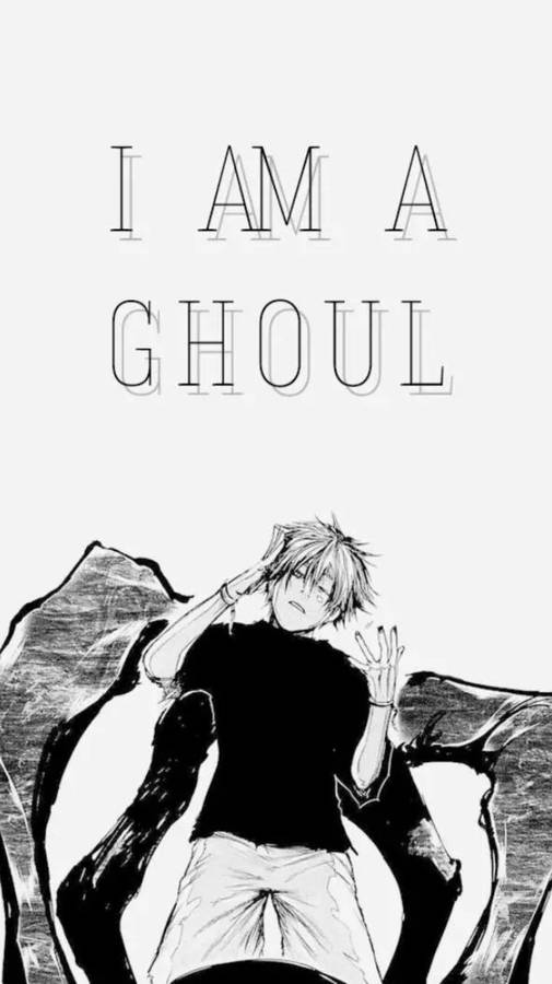 B&w Ken Kaneki Tokyo Ghoul Iphone Background Wallpaper