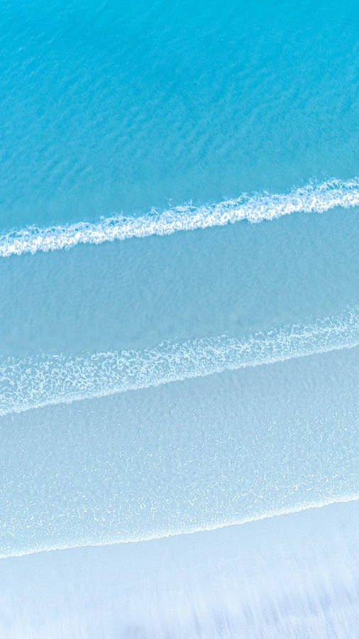 Baby Blue Sea Waves Wallpaper