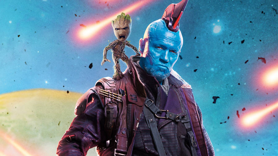 Baby Groot And Yondu Wallpaper