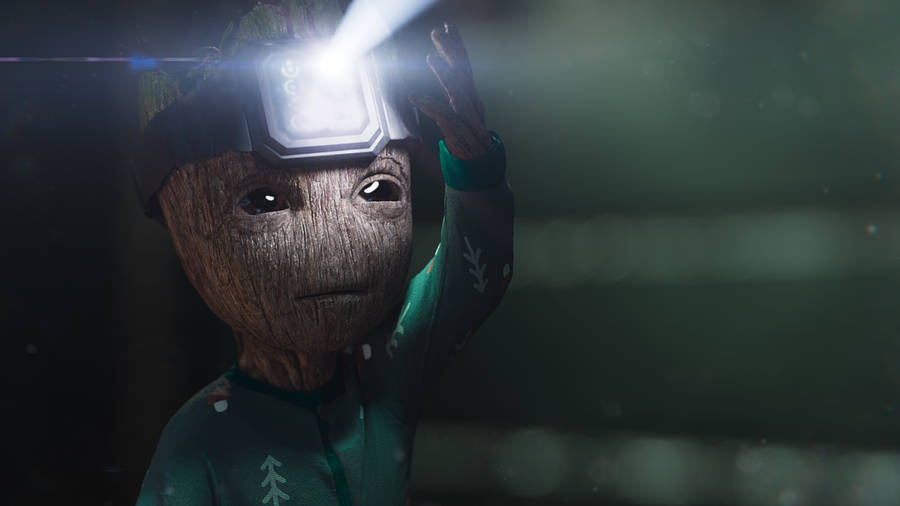 Baby Groot Headband Light Wallpaper