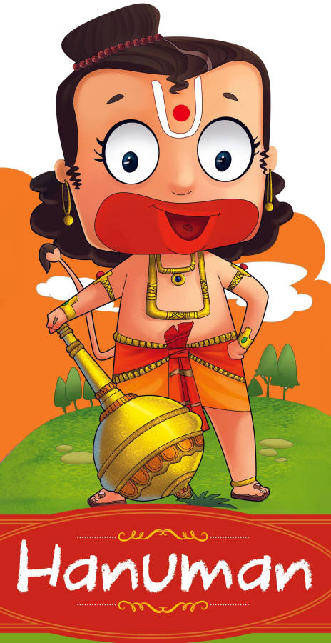 Baby Hanuman Gada Down Wallpaper