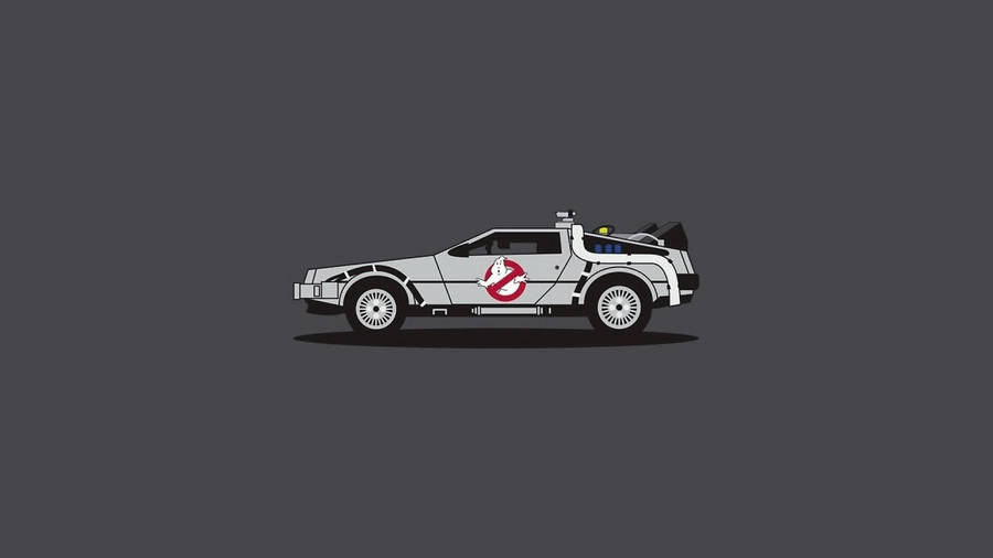 Back To The Future Delorean Ghost Busters Wallpaper