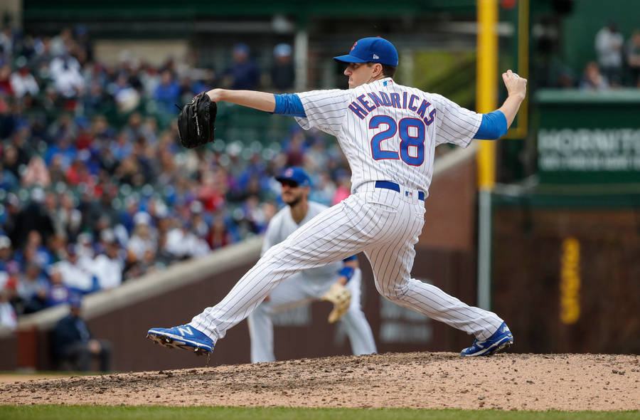 Back View Of Pitcher Kyle Hendricks Wallpaper