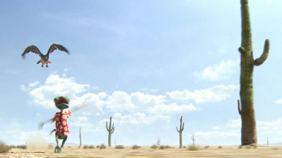 Back-view Portrait Of Rango Wallpaper