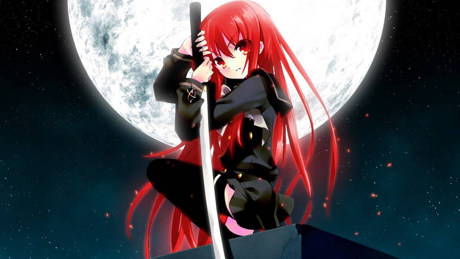 Bad Girl Shana Under The Moon Wallpaper