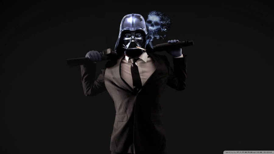 Badass Darth Vader In Suit Wallpaper