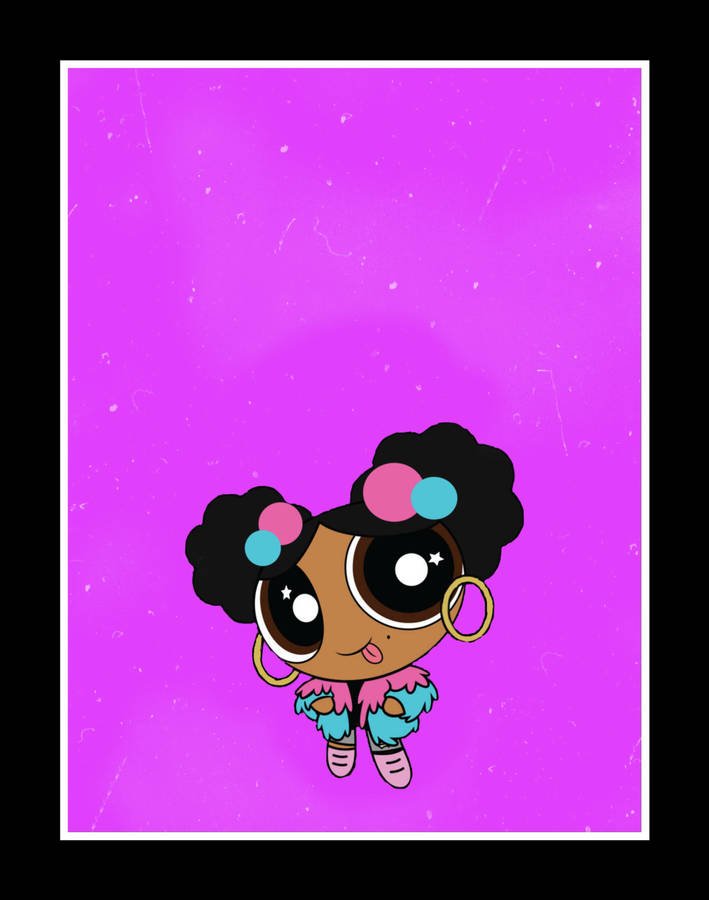 Baddie Aesthetic Black Power Puff Girl Wallpaper