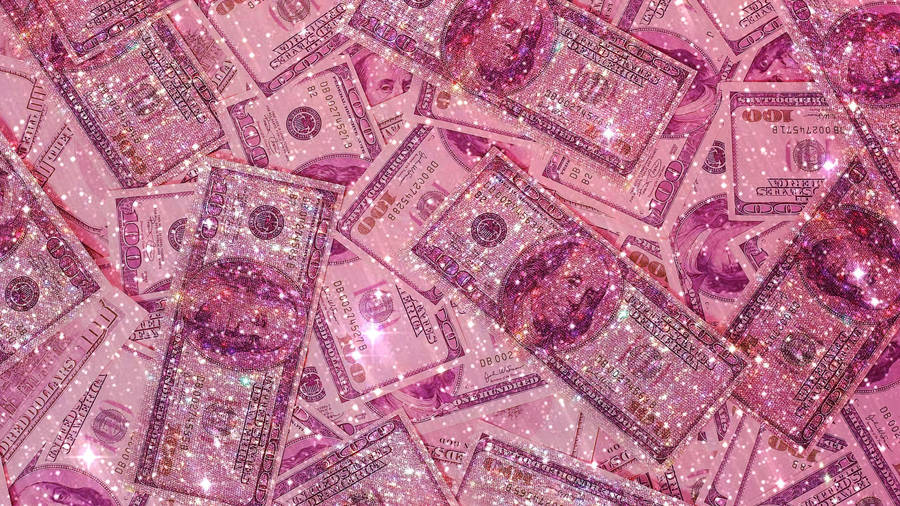 Baddie Aesthetic Glitter Money Wallpaper