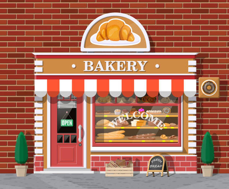 Bakery Store Art Wallpaper