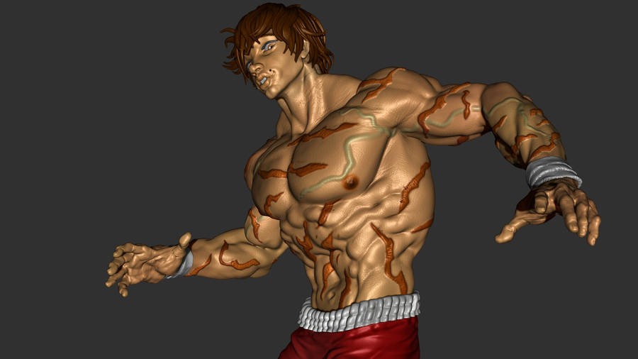 Baki Hanma In 3d Wallpaper