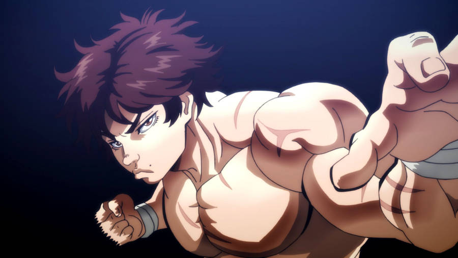 Baki Hanma With Fierce Look Wallpaper