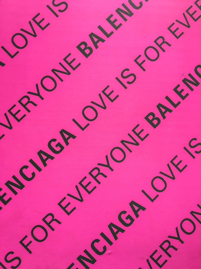 Balenciaga Black And Pink Wallpaper