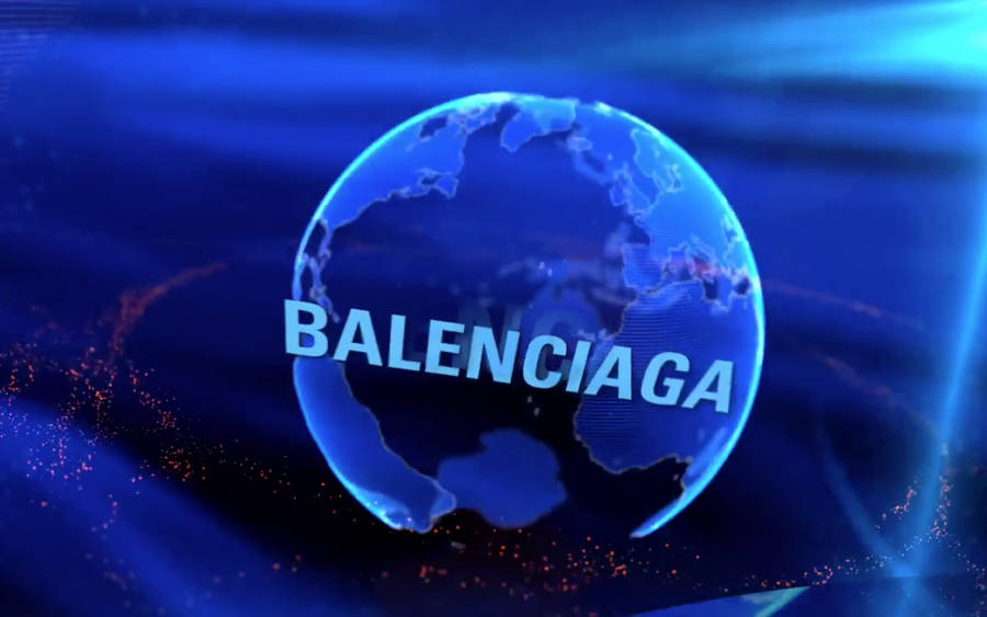 Balenciaga Blue Globe Wallpaper