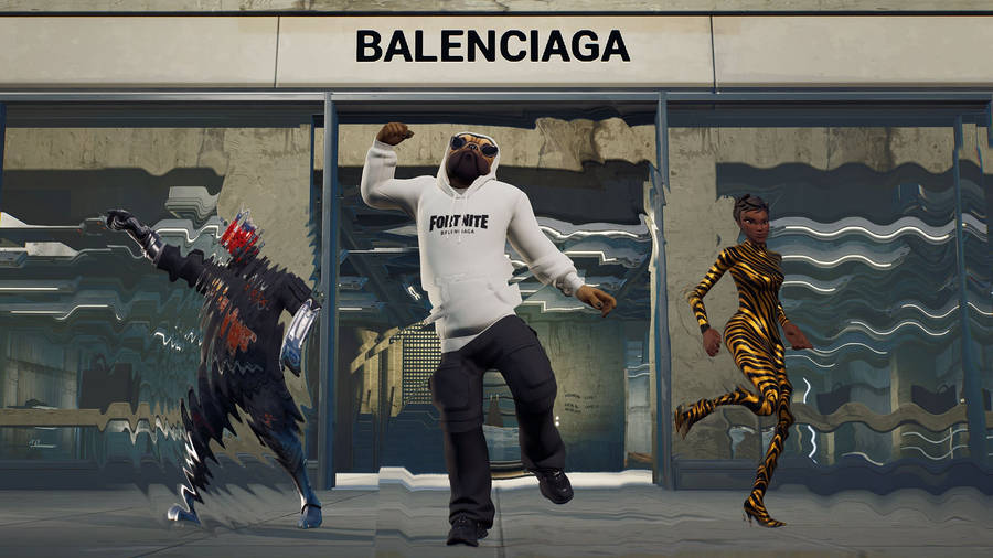 Balenciaga Fortnite Characters Wallpaper