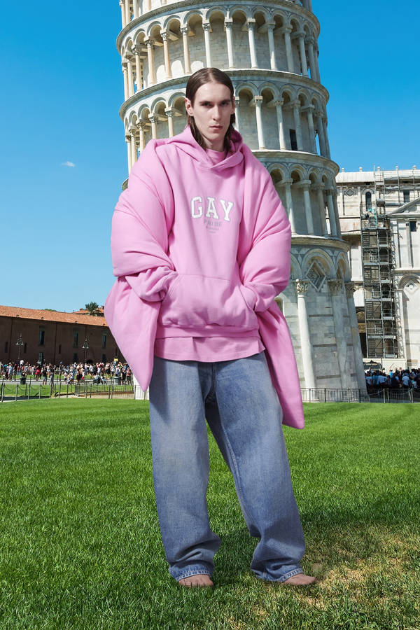 Balenciaga Pink Hoodie Wallpaper