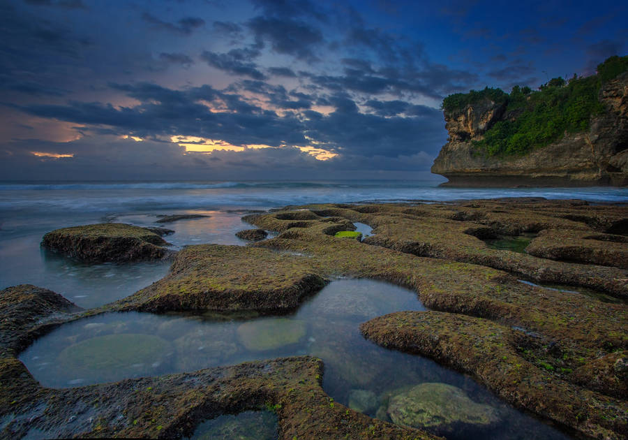 Bali Low Tide Indonesia Wallpaper