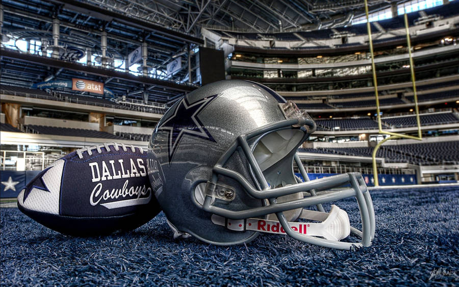 Ball And Helmet Of Awesome Dallas Cowboys Wallpaper