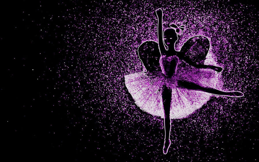 Ballerina Dancer Purple Angel Digital Art Wallpaper