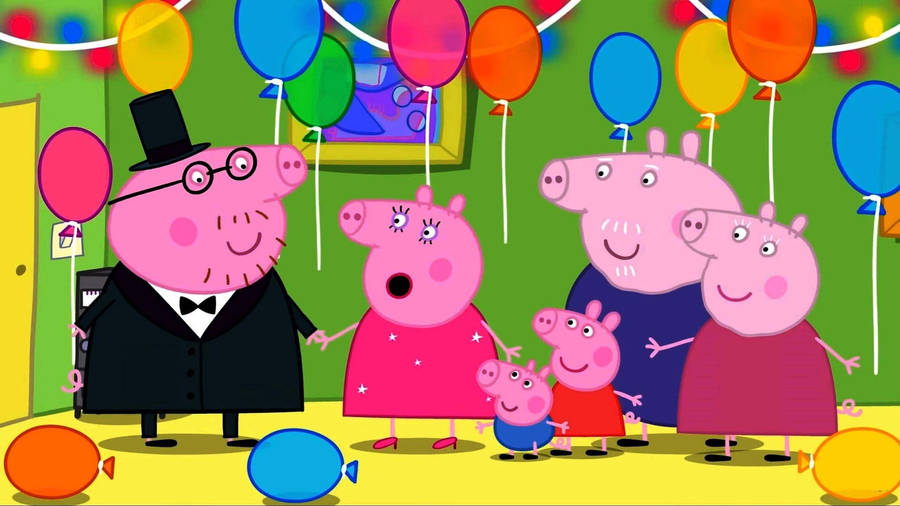 Balloons Peppa Pig Ipad Wallpaper