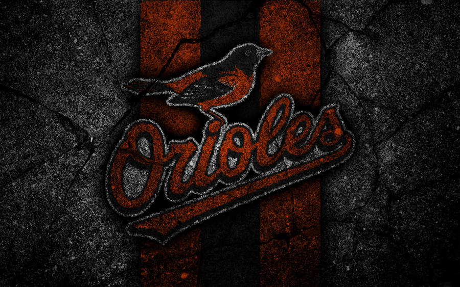 Baltimore Orioles Black Stone Graphic Wallpaper