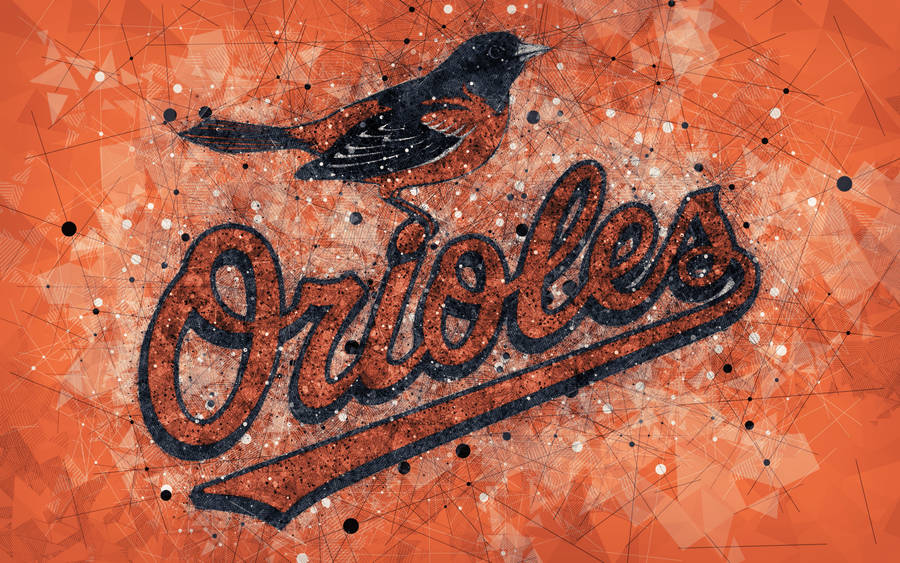 Baltimore Orioles Geometric Art Wallpaper