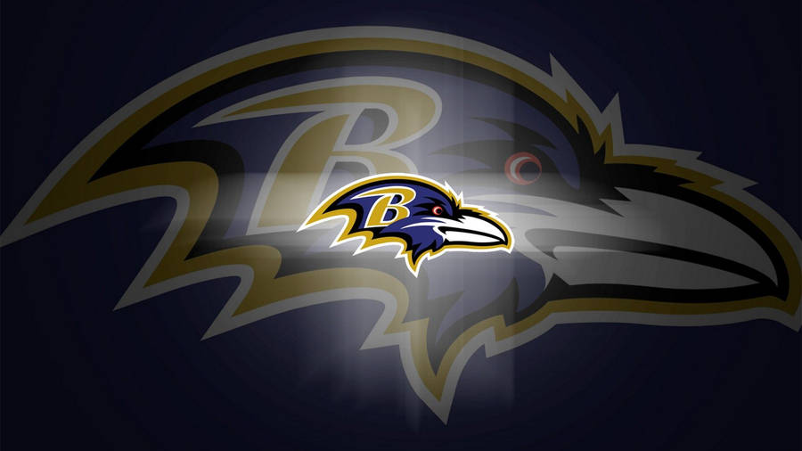Baltimore Ravens Superimposed Logo Art Wallpaper