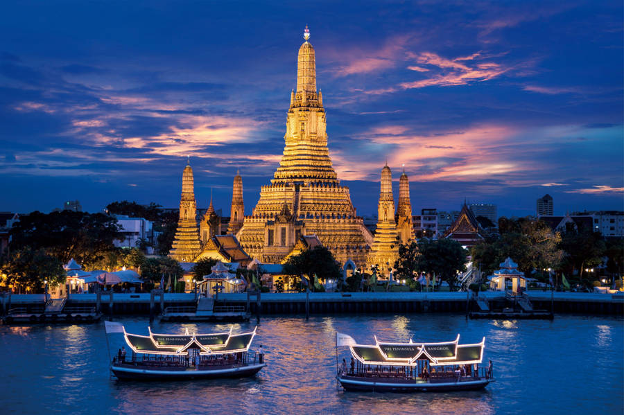 Bangkok Chao Phraya Aesthetic Photography Wallpaper