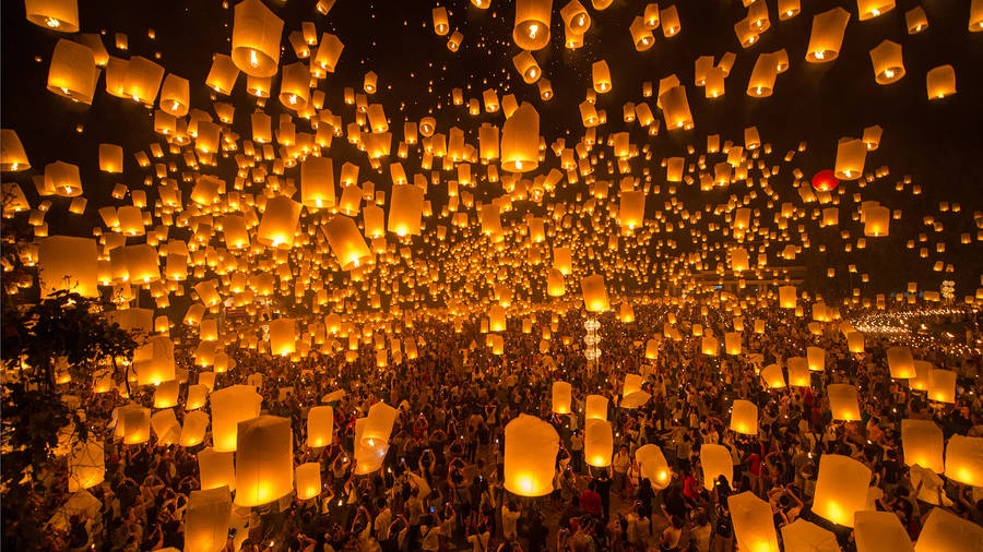 Bangkok Thailand's Loi Krathong Wallpaper