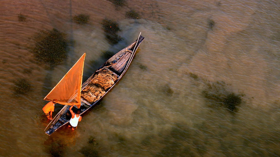 Bangladesh Primitive Sail Boat Wallpaper